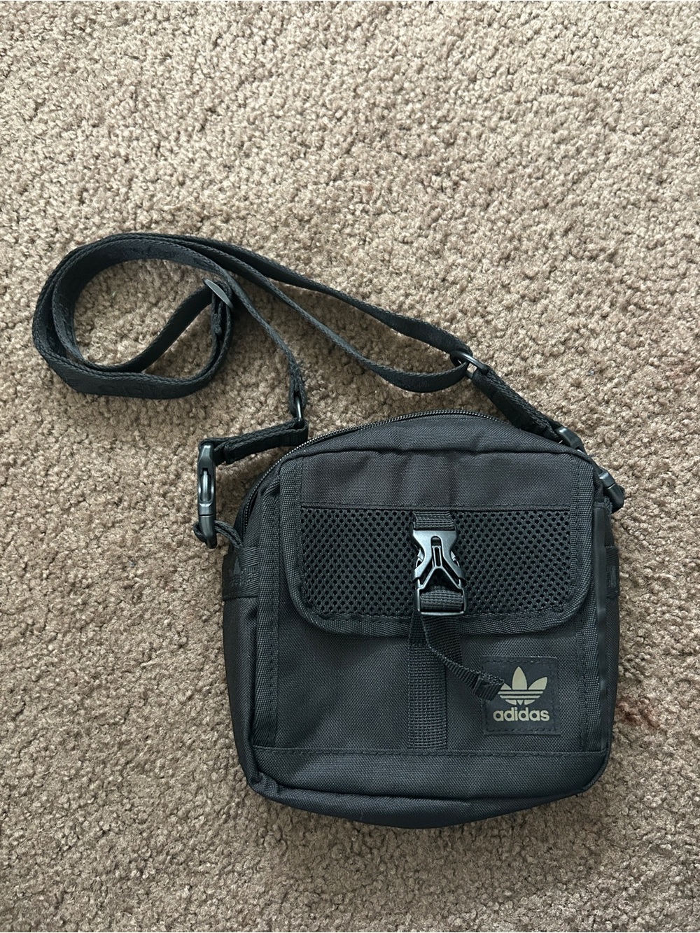 adidas Black Compact Crossbody Messenger Bag